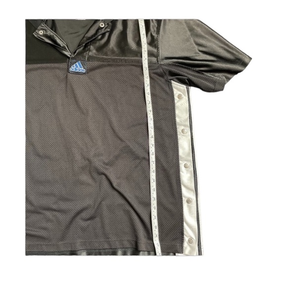 Vintage Adidas Men's Black White Tear Away Basketball Mesh Warm Up Jersey Large - Picture 5 of 6